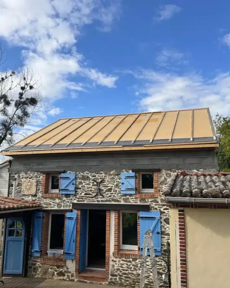 Réalisation d'une charpente par Louis GUICHARD, menuisier agenceur à Orée-d'Anjou