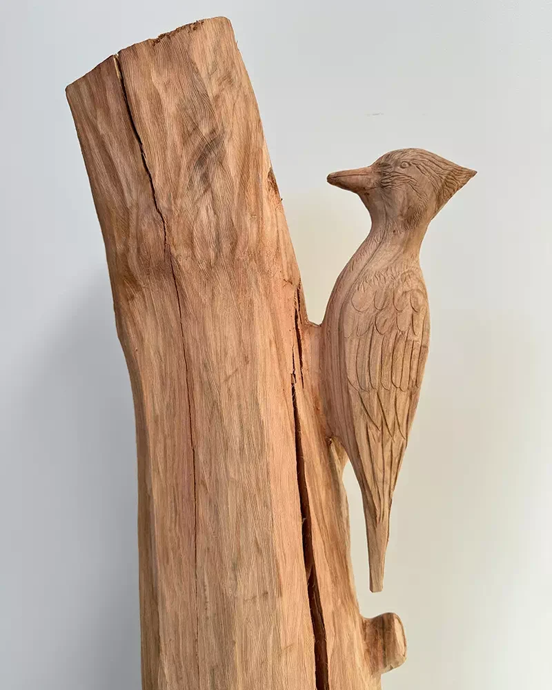 Réalisation d'une sculpture bois par Louis GUICHARD, menuisier agenceur à Orée-d'Anjou