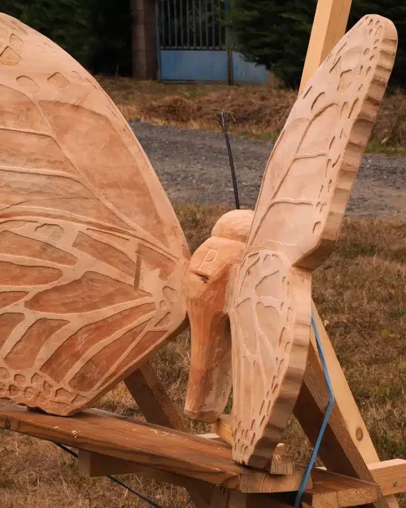 Réalisation d'une sculpture bois par Louis GUICHARD, menuisier agenceur à Orée-d'Anjou