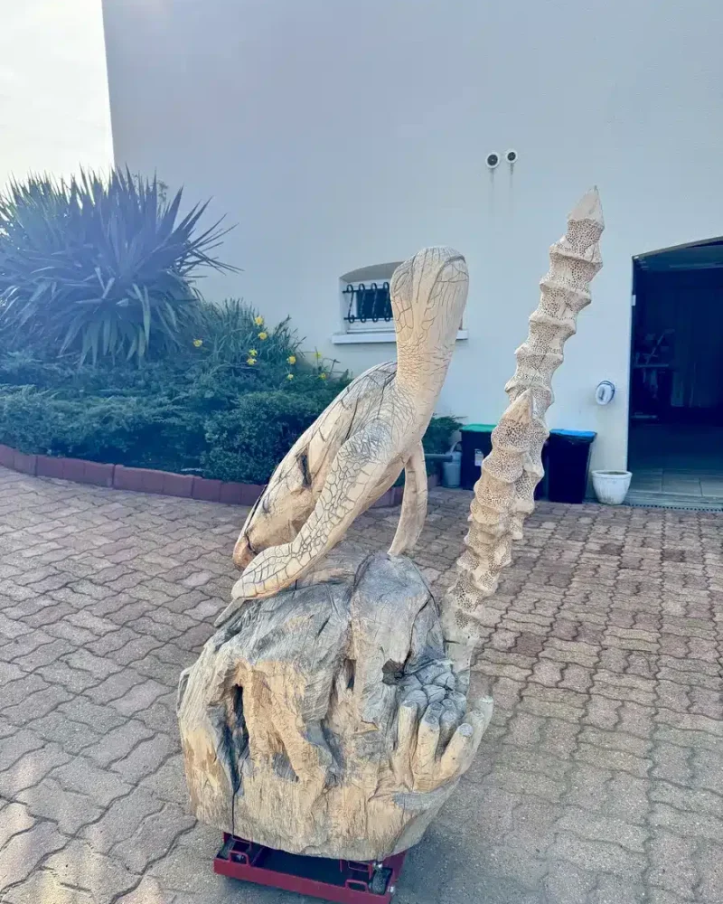 Réalisation d'une sculpture bois par Louis GUICHARD, menuisier agenceur à Orée-d'Anjou